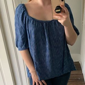 🌻Postmark Anthropologie blue & white striped top